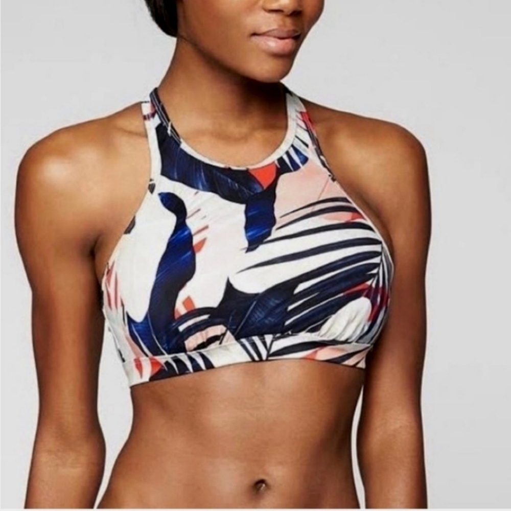 Athleta Tahitian high neck bikini top size 36B/C
